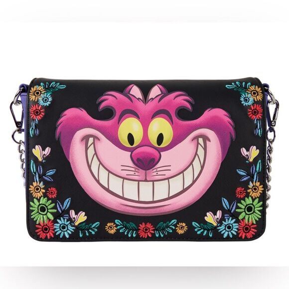 Loungefly Handbags - Loungefly Alice in Wonderland Cheshire Cat Tulgey Wood Crossbody Bag